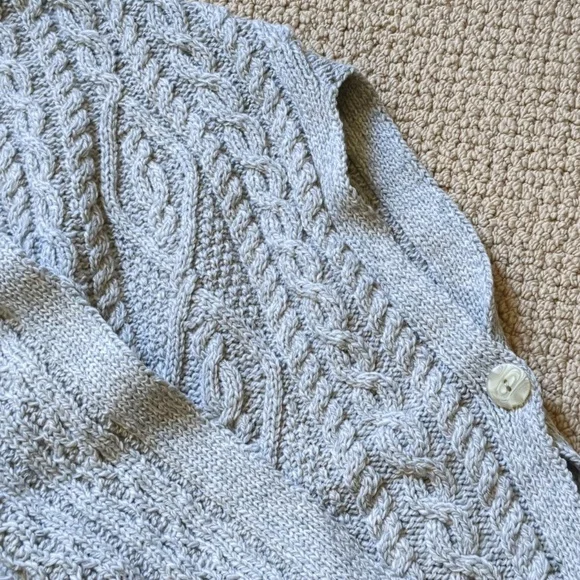 Aran Craft Merino Wool Button Cape Poncho - Picture 6 of 16